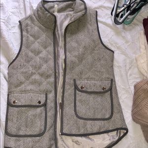 Grey stripped vest